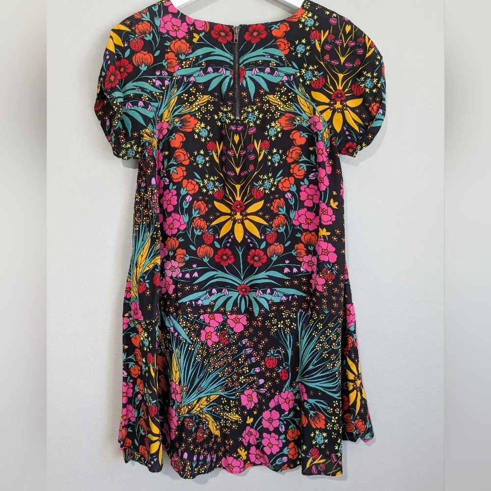 Free People Strawberry Fields Colorful Print Mini Dress S